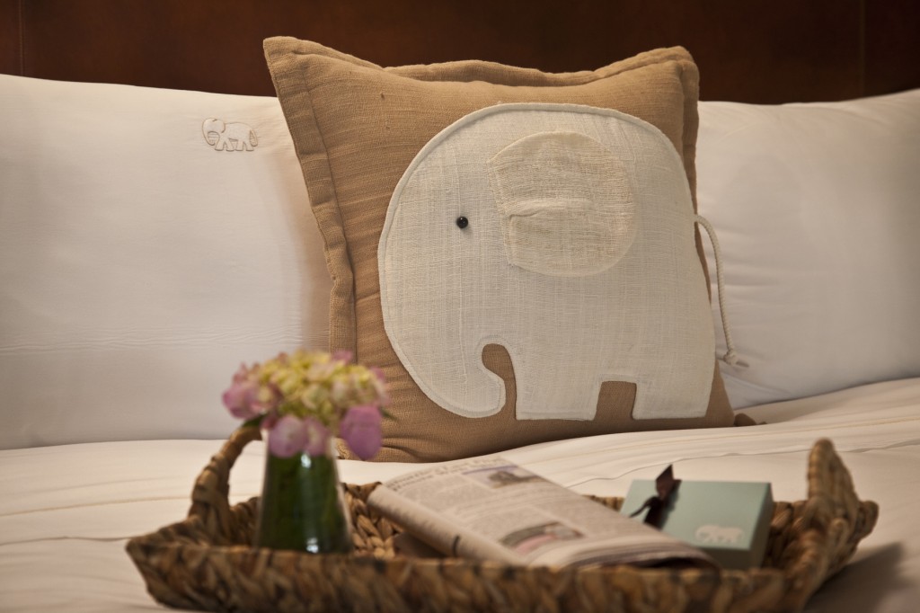 White elephant sales pillow